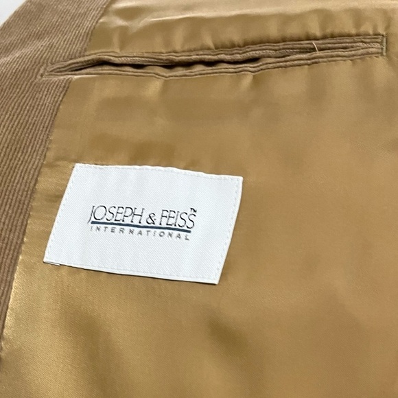 Joseph Feiss Sport Coat Men’s 46 regular Tan khaki corduroy Blazer - Picture 3 of 12